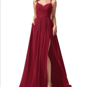 Azazie Leslie Wine Color Bridesmaid Dress SALE